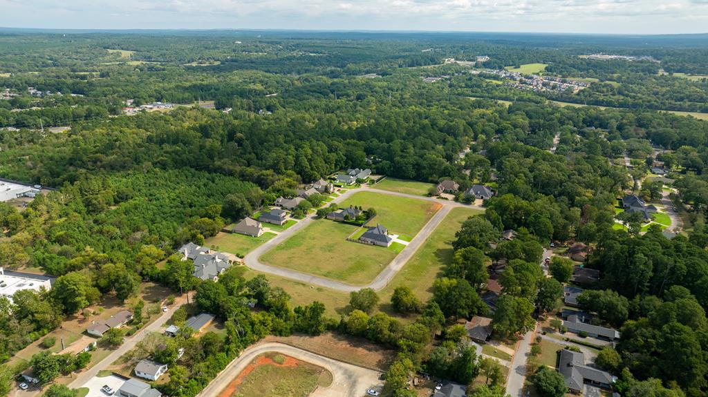 Aerial view of Raguet Reserve subdivision in Nacogdoches, Texas.